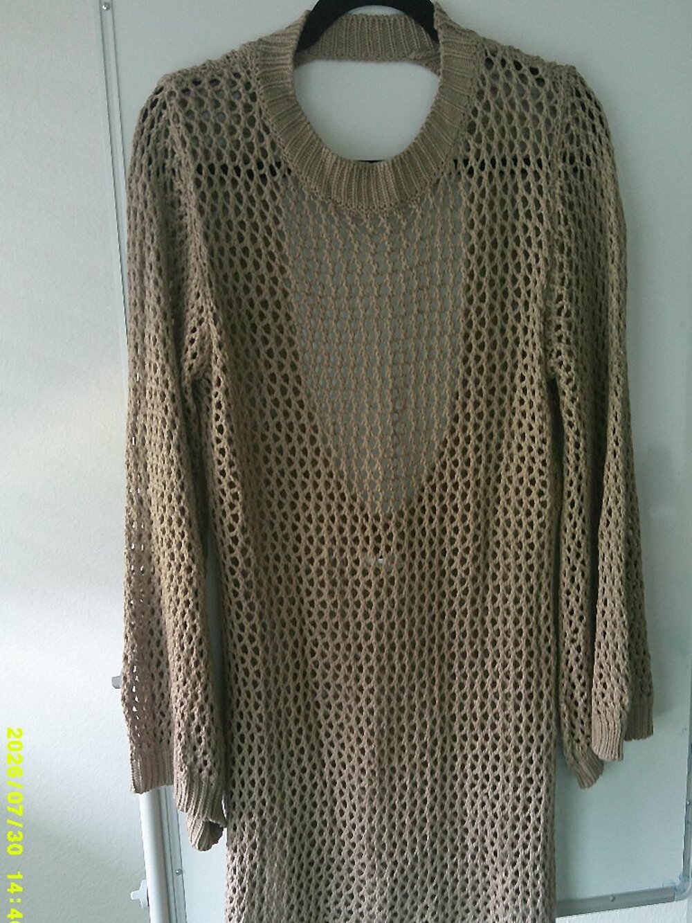 Better Be Size Large Khaki Mini Dress Cover Up